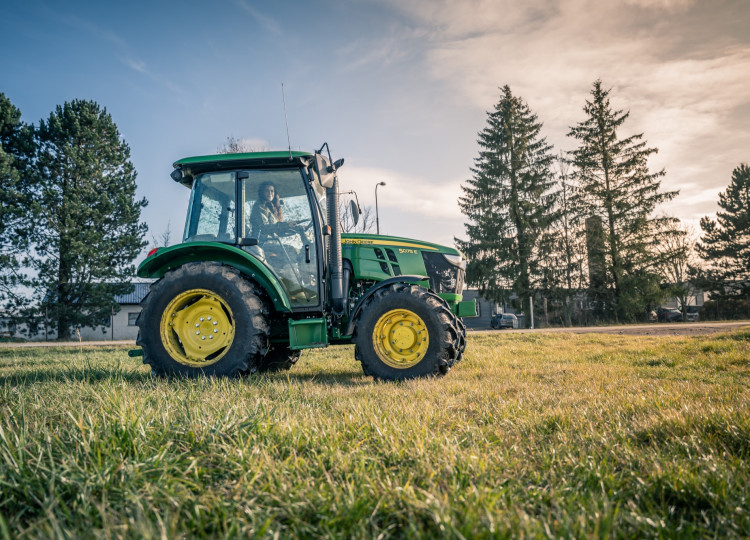 První John Deere na farmě Eko Farm Lipno 