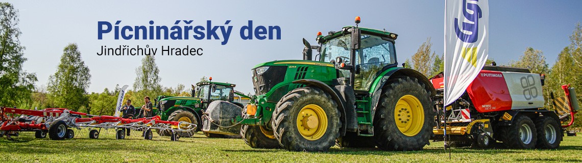 Za Jindřichovým Hradcem se v plné kráse představila sklízecí linka firmy Pöttinger